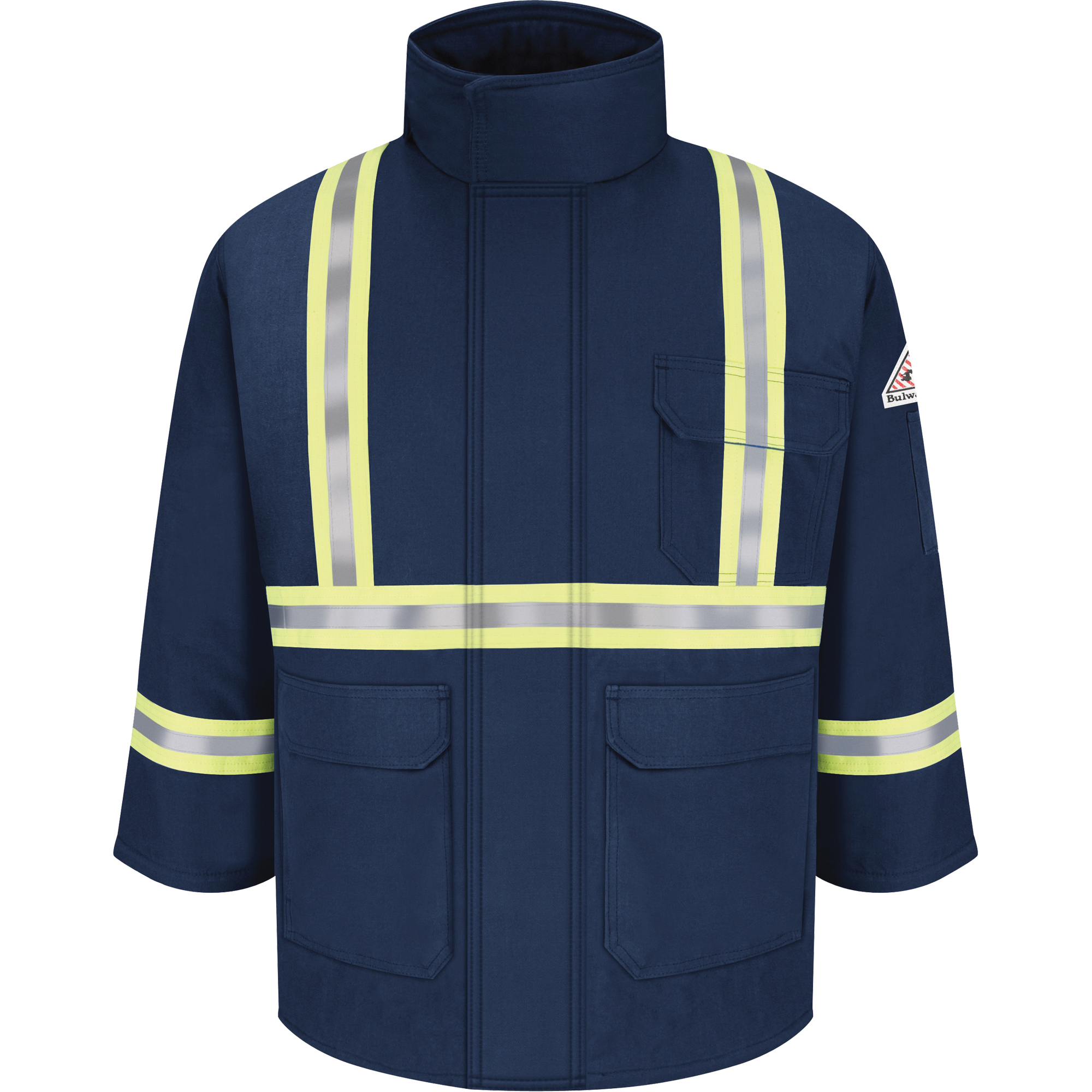 Parkas ignifuges avec bandes réfléchissantes, Hommes, 2T-Grand, Bleu marine