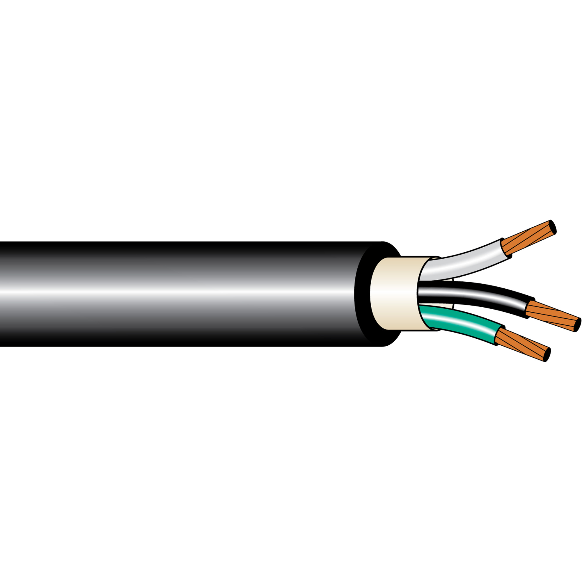CABLE CUIVRE RENFORCE AC90 12/2 AWG 600V