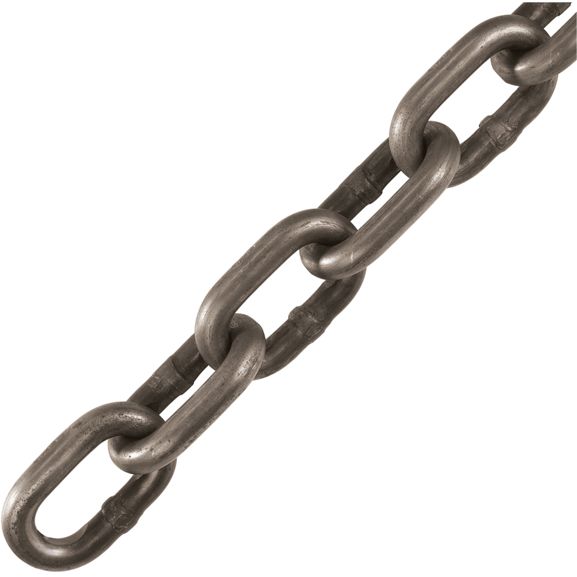 Chaîne à maillons droits, Acier à faible teneur en carbone, 5/16" x 550' (152,4 m) l, Calibre 30, Charge d'utilisation 1900 lb (0,95 tonne)