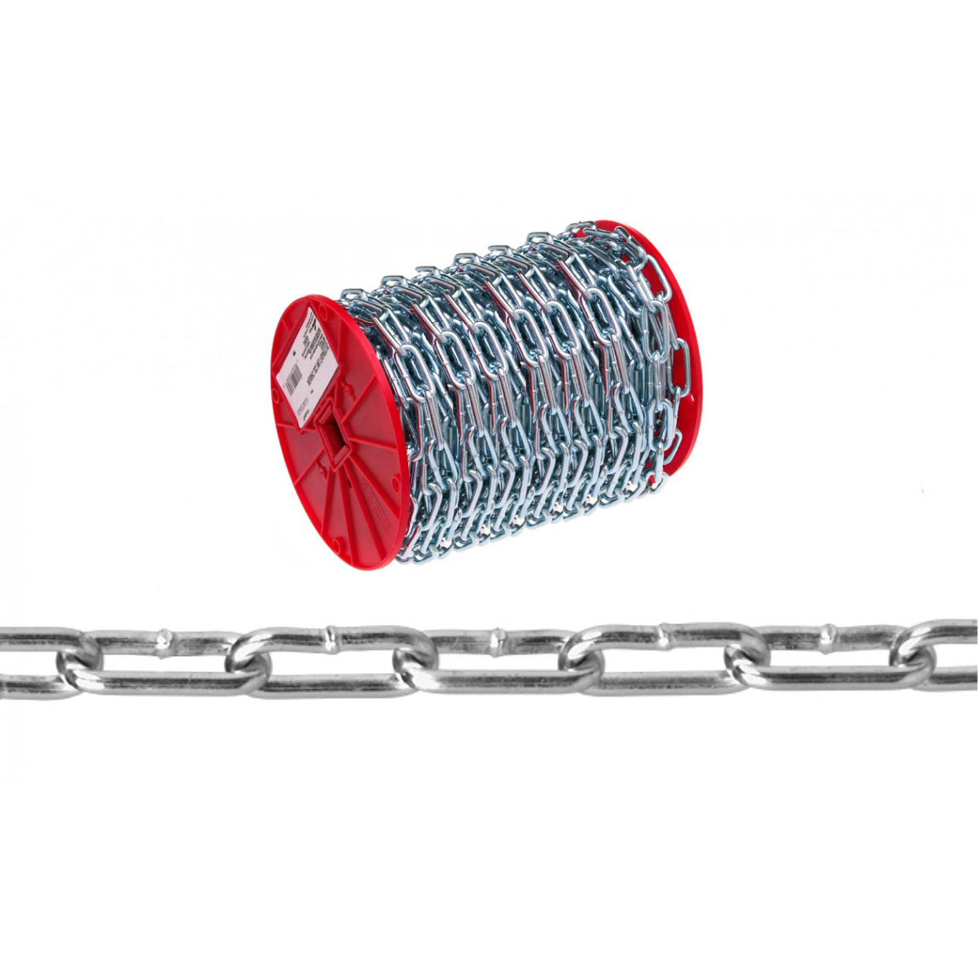 Chaîne droite, Acier à faible teneur en carbone, #2 x 125' (38,1 m) l, Charge d'utilisation 310 lb (0,155 tonne)