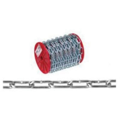Chaîne droite, Acier à faible teneur en carbone, #4 x 100' (30,4 m) l, Charge d'utilisation