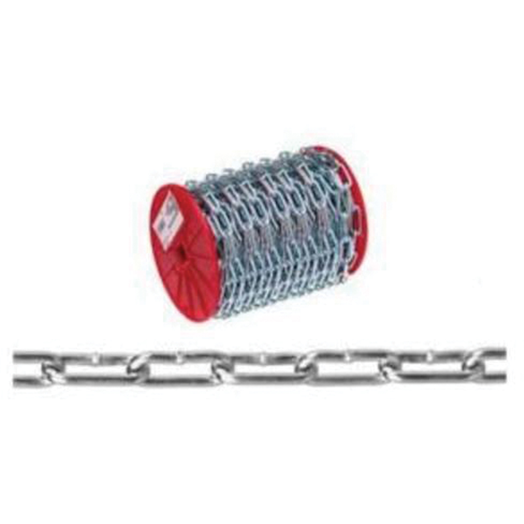 Chaîne droite, Acier à faible teneur en carbone, #4 x 100' (30,4 m) l, Charge d'utilisation