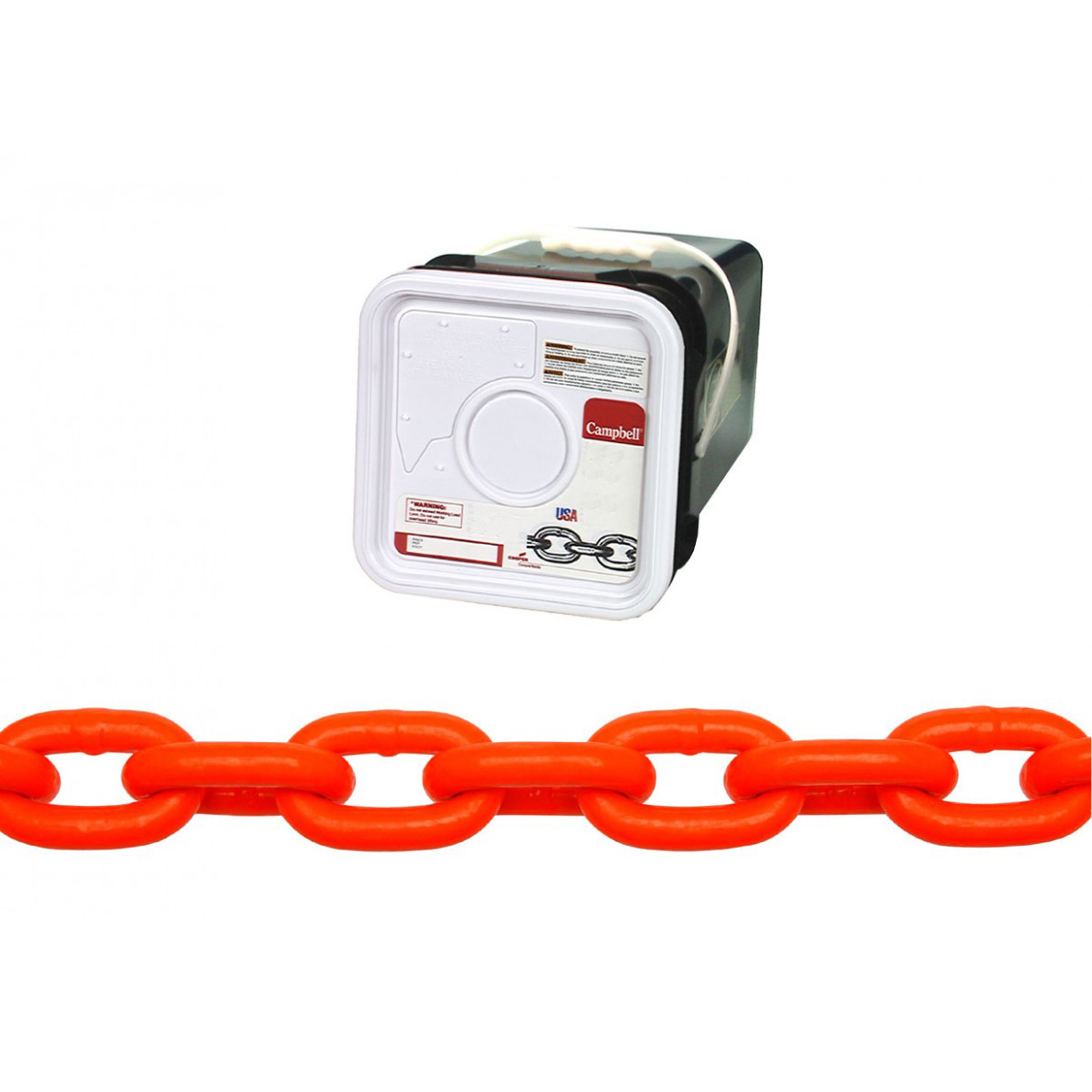 Chaîne haute résistance, Acier au carbone, 5/16" x 60' (18,3 m) l, Calibre 43, Charge d'utilisation 3900 lb (1,95 tonne)