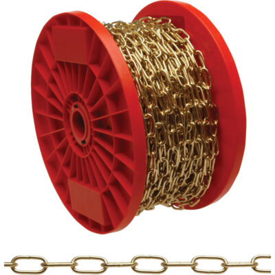 Chaîne oblongue décoratrice d'artisanat, Acier, #100 x 197' (60,1 m) l, Charge d'utilisation 13 lb (0,0065 tonne)