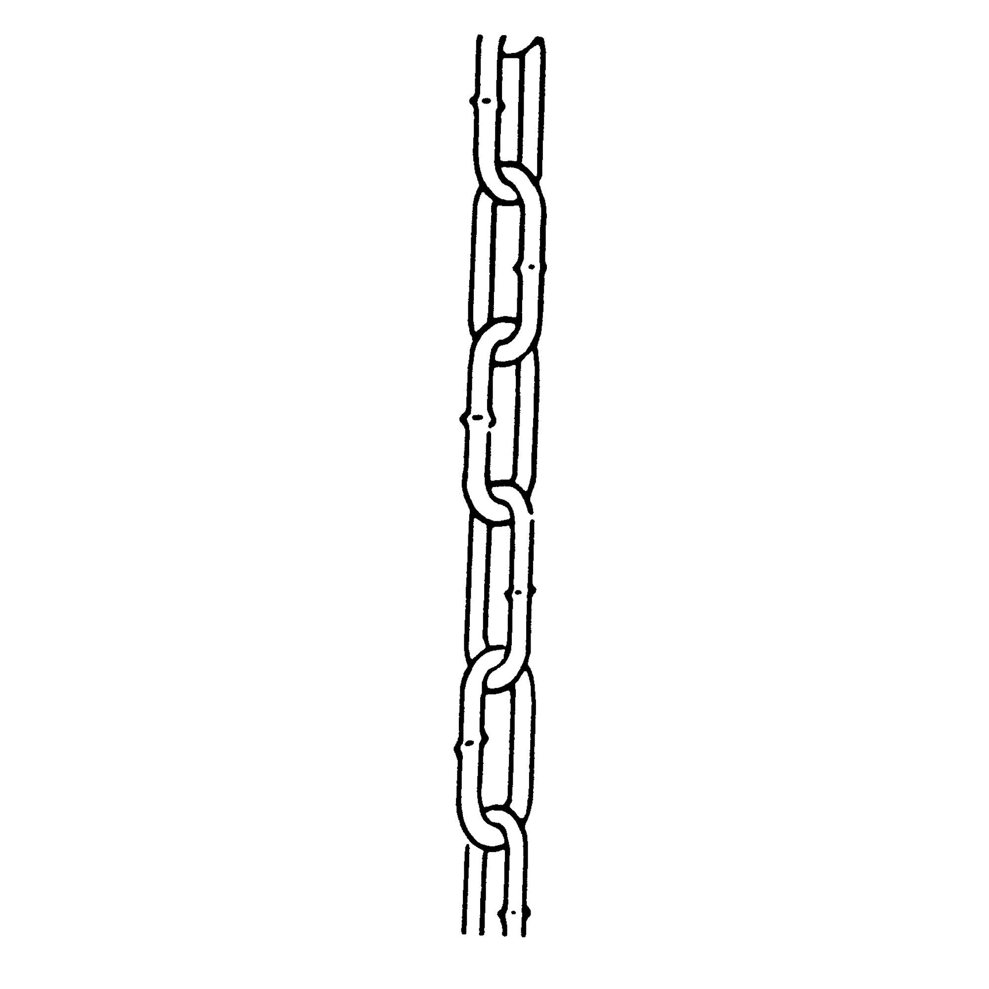 Chaînes, Acier au carbone, 1/2" x 40' (12,2 m) l, Calibre 30, Charge d'utilisation 4500 lb (2,25 tonnes)