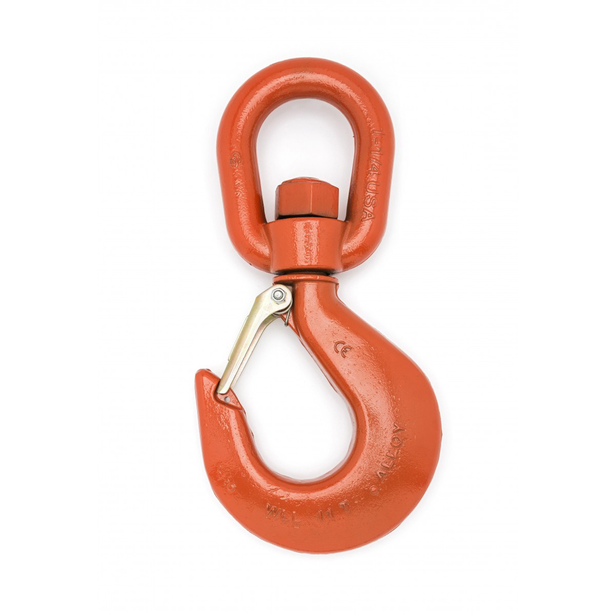 Crochet de levage pivotant avec loquet