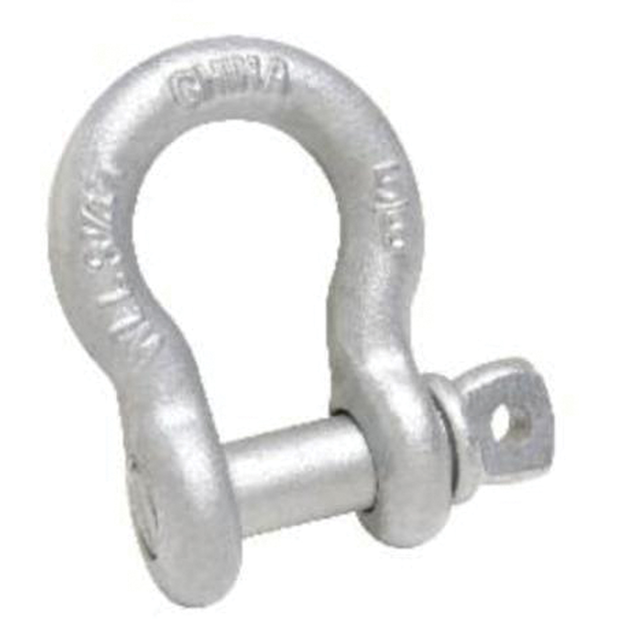 Manille à ancre, 3/16", Cheville à vis, Galvanisé à chaud
