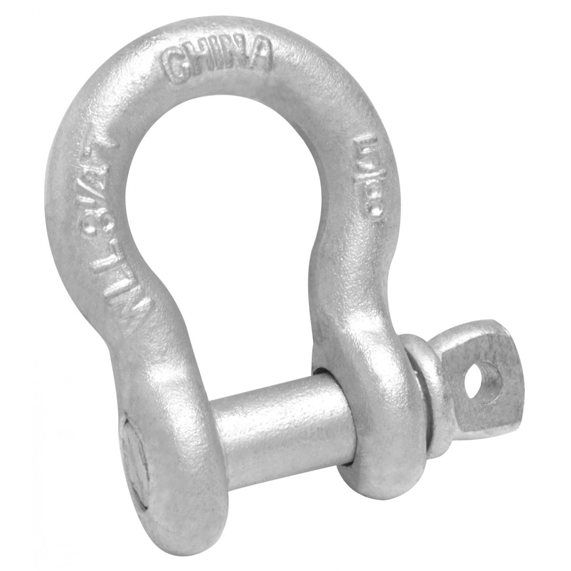 Manille à ancre, 1", Cheville à vis, Galvanisé à chaud