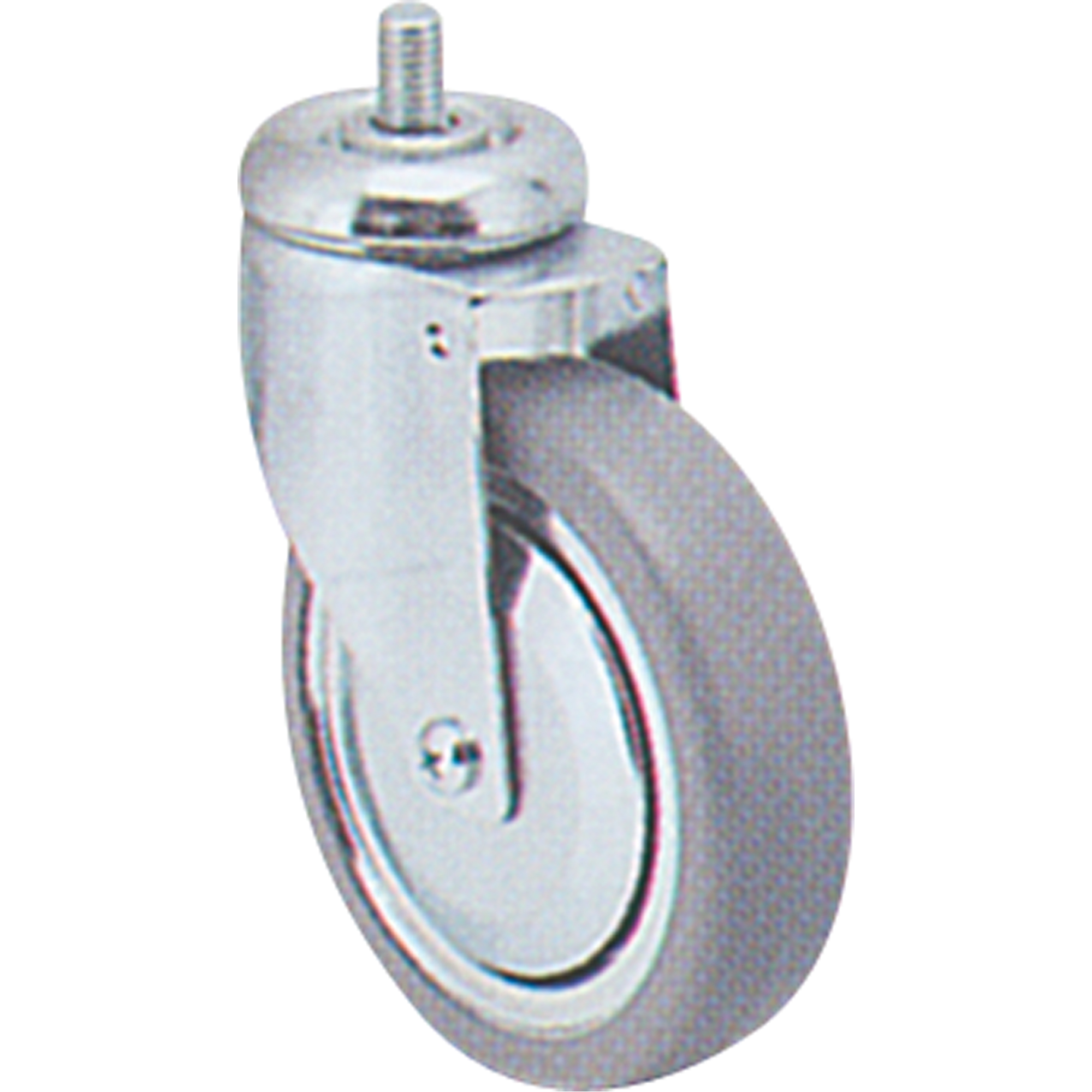Roulette zinguée, Pivotant, Diamètre 3" (76 mm), Capacité 150 lb (68 kg)