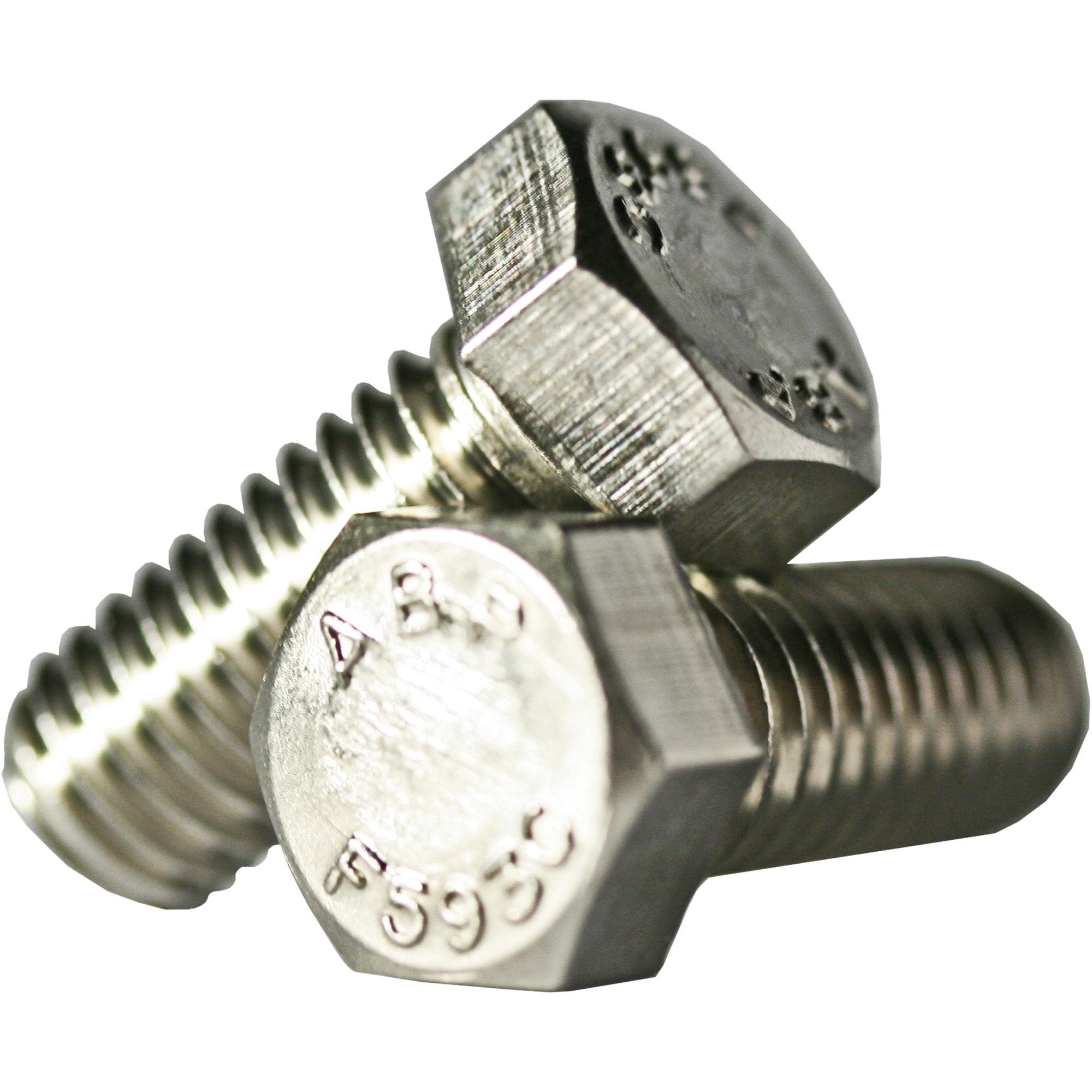 Capuchon vis à tête hexagonale, 1/2" dia., 1-1/4" lo, Acier inoxydable, Corsé, Grade Acier inoxydable 18-8
