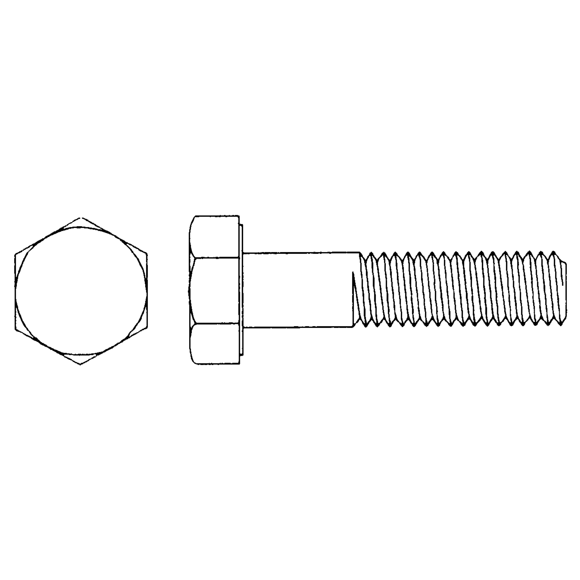 Capuchon vis à tête hexagonale, 1" dia., 1-1/2" lo, Zingué, Corsé, Grade 5