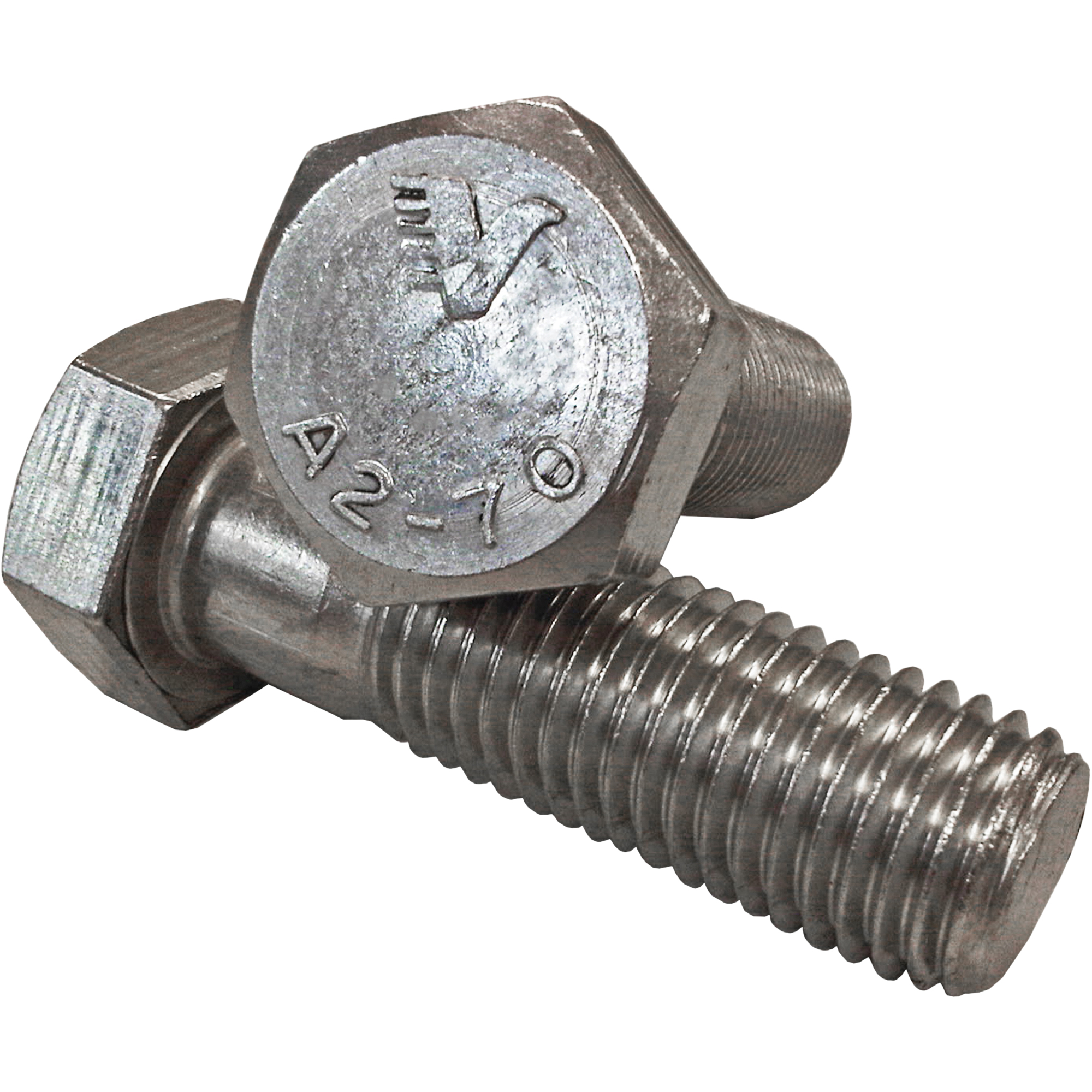 Vis d'assemblage hexagonale, 3/4" dia., 3-1/2" lo, Acier inoxydable, Corsé