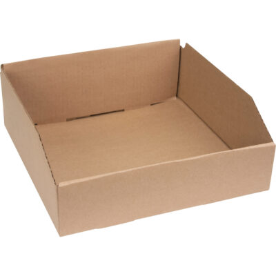 Boîtes en carton-fibre ondulé - Profondeur 12", 12" la x 12" p x 4-1/2" h, Beige