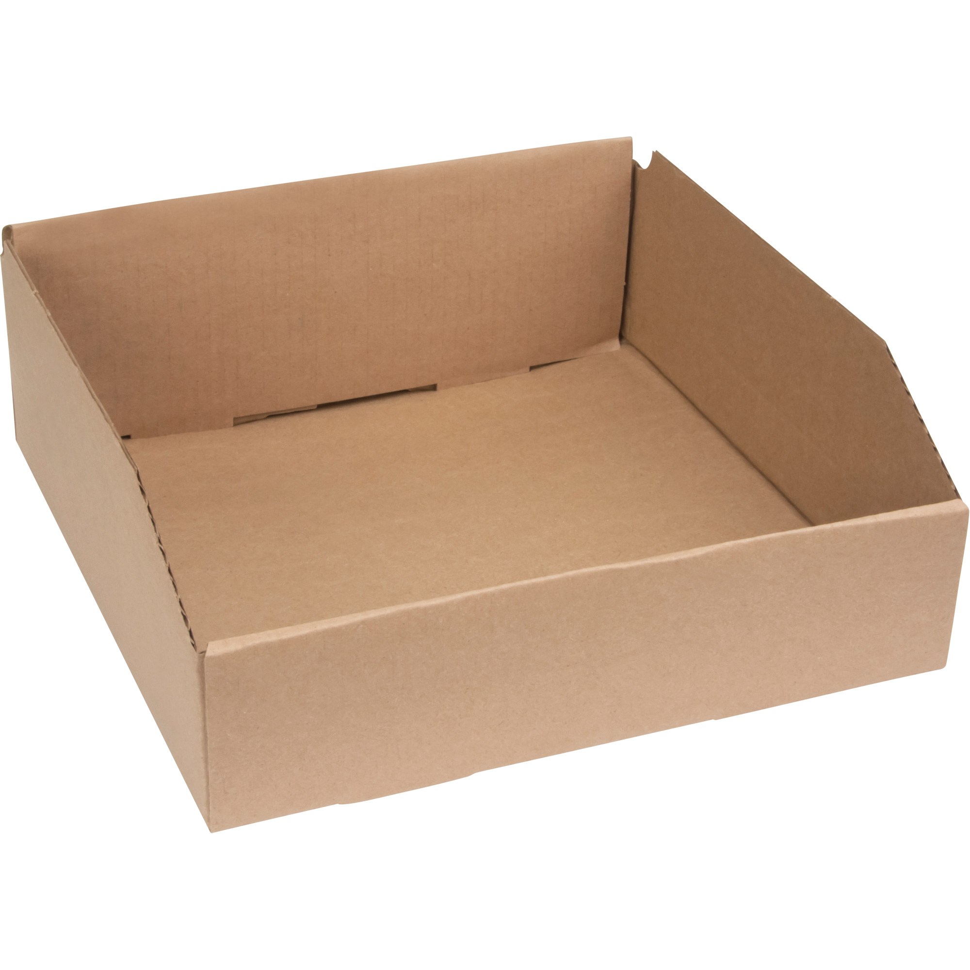 Boîtes en carton-fibre ondulé - Profondeur 12", 12" la x 12" p x 4-1/2" h, Beige