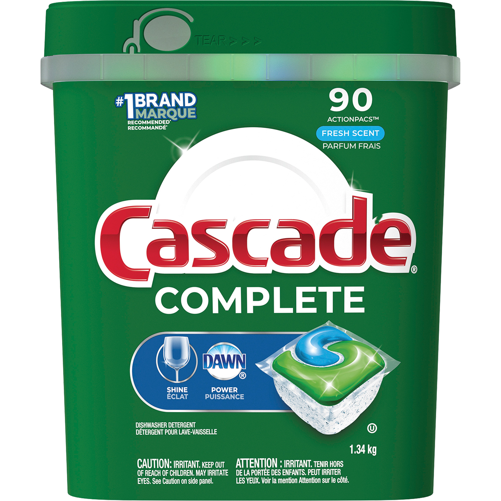 Savon à vaisselle Complete ActionPacs, Capsules, 1340 g, Fraîcheur