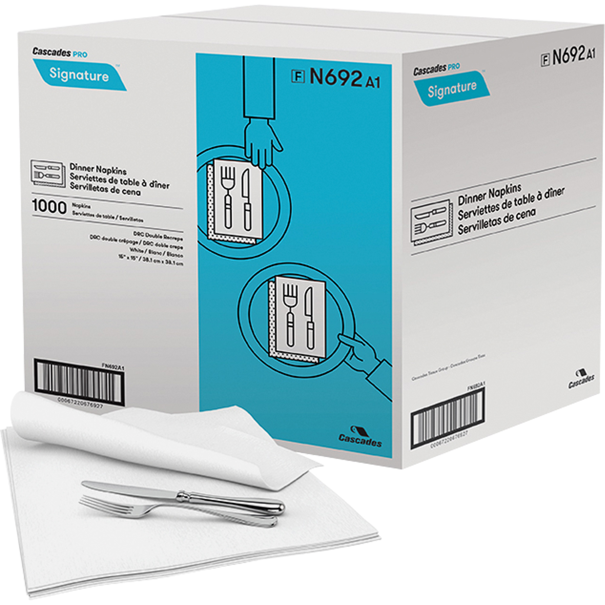 Serviettes de table Pro SignatureMD, 1 pli, 15" x 15"