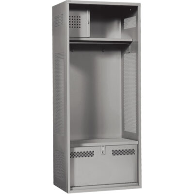 Casier pour équipement, Acier, 24" la x 24" p x 72" h, Gris