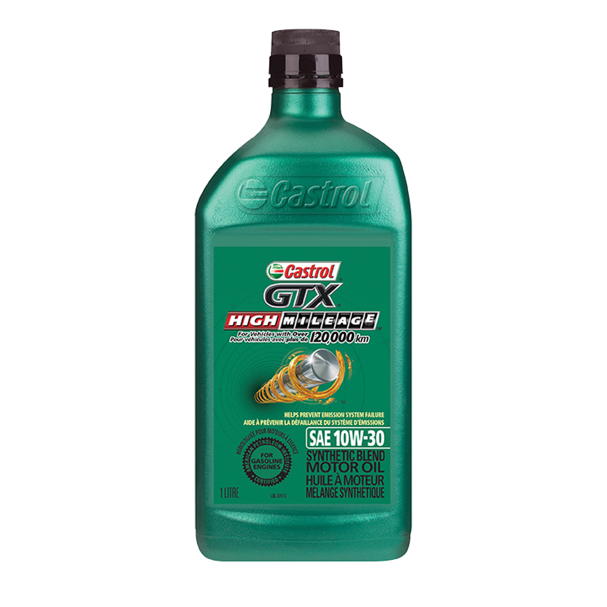 Huile à moteur 10W30 HIGH MILEAGE GTXMD, 1 L, Bouteille