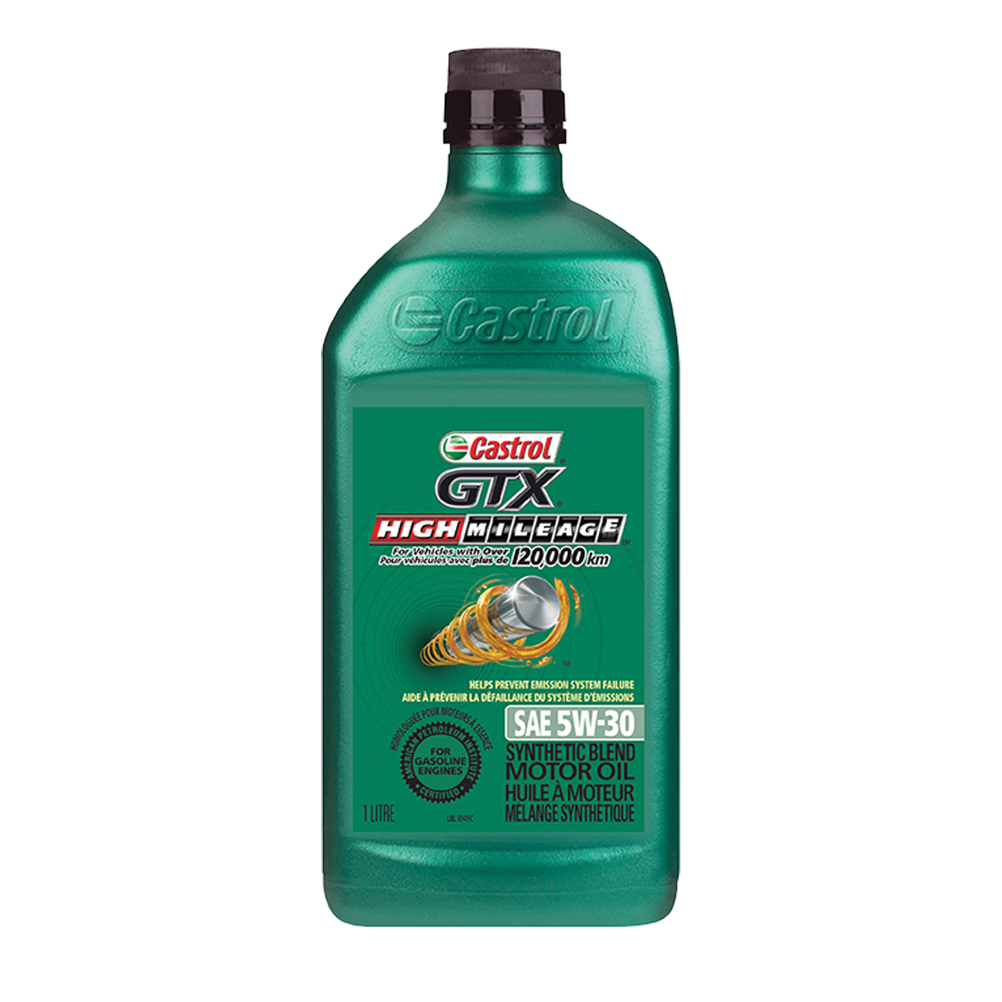 Huile à moteur 5W30 HIGH MILEAGE GTXMD, 1 L, Bouteille