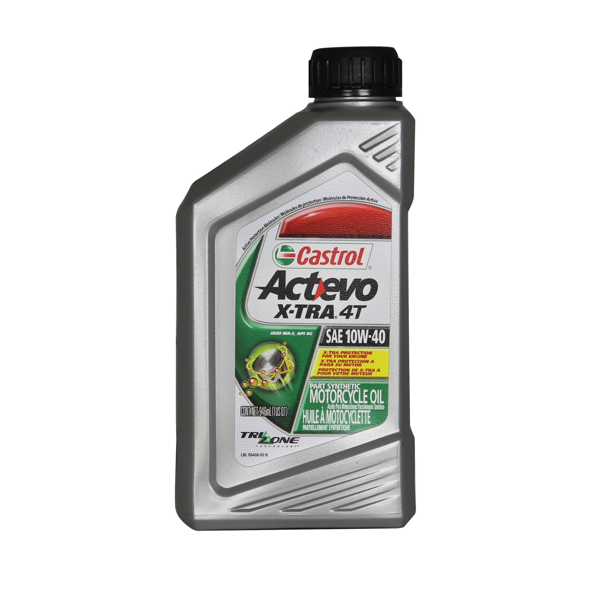Huile pour moteur de moto 10W40 4T ACTEVOMD, 946 ml, Bouteille