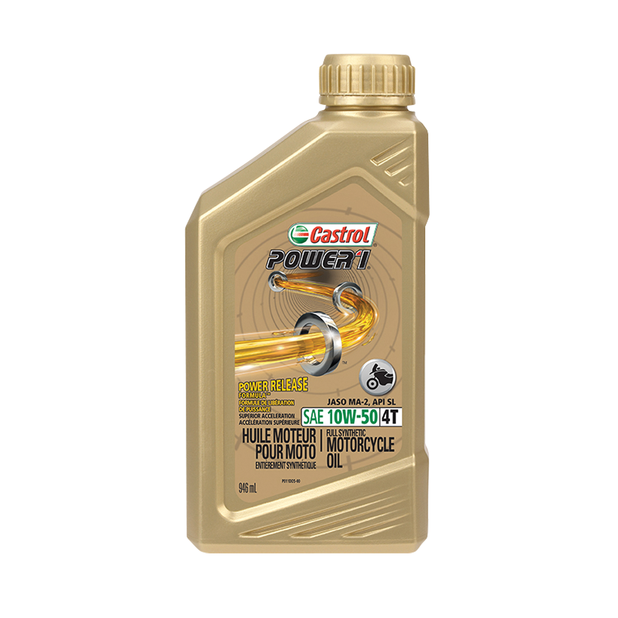 Huile pour moteur de moto 10W50 POWER 1MD, 946 ml, Bouteille