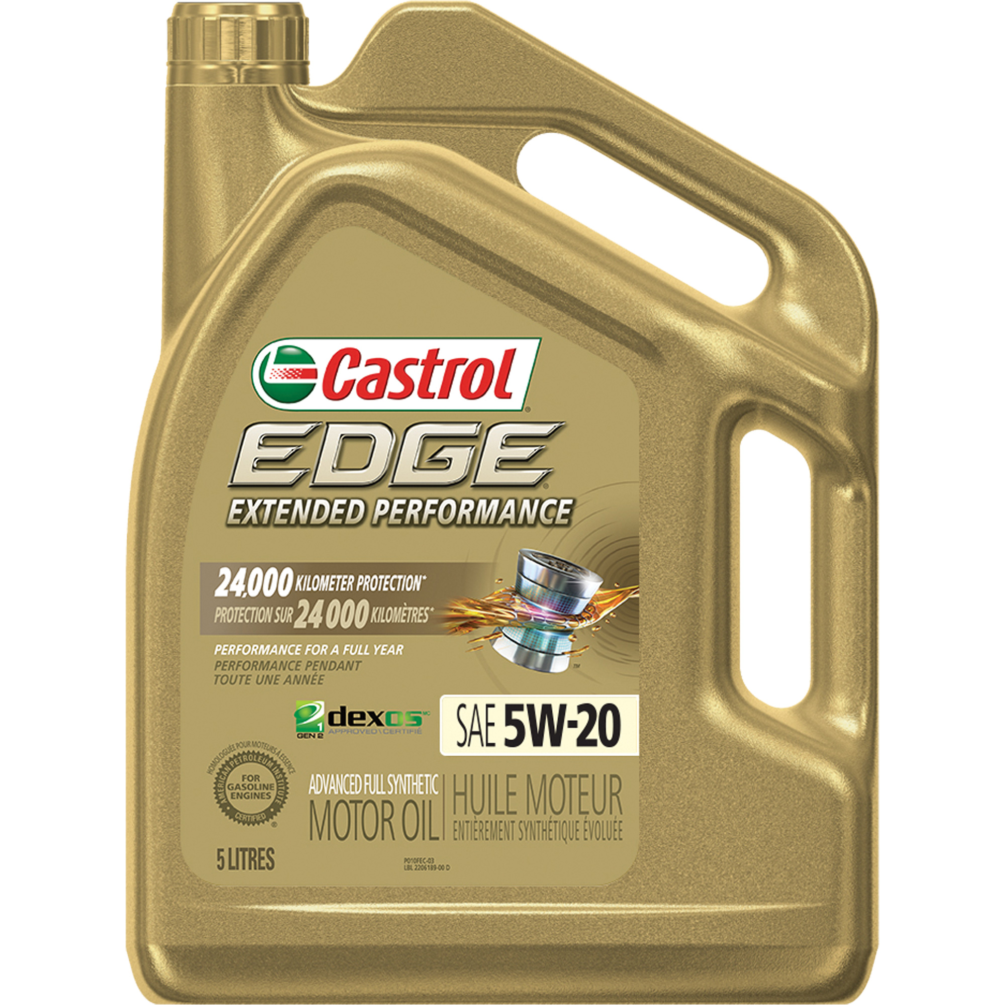 Huile pour moteur performance prolongée 5W-20 EdgeMD, 5 L, Cruche
