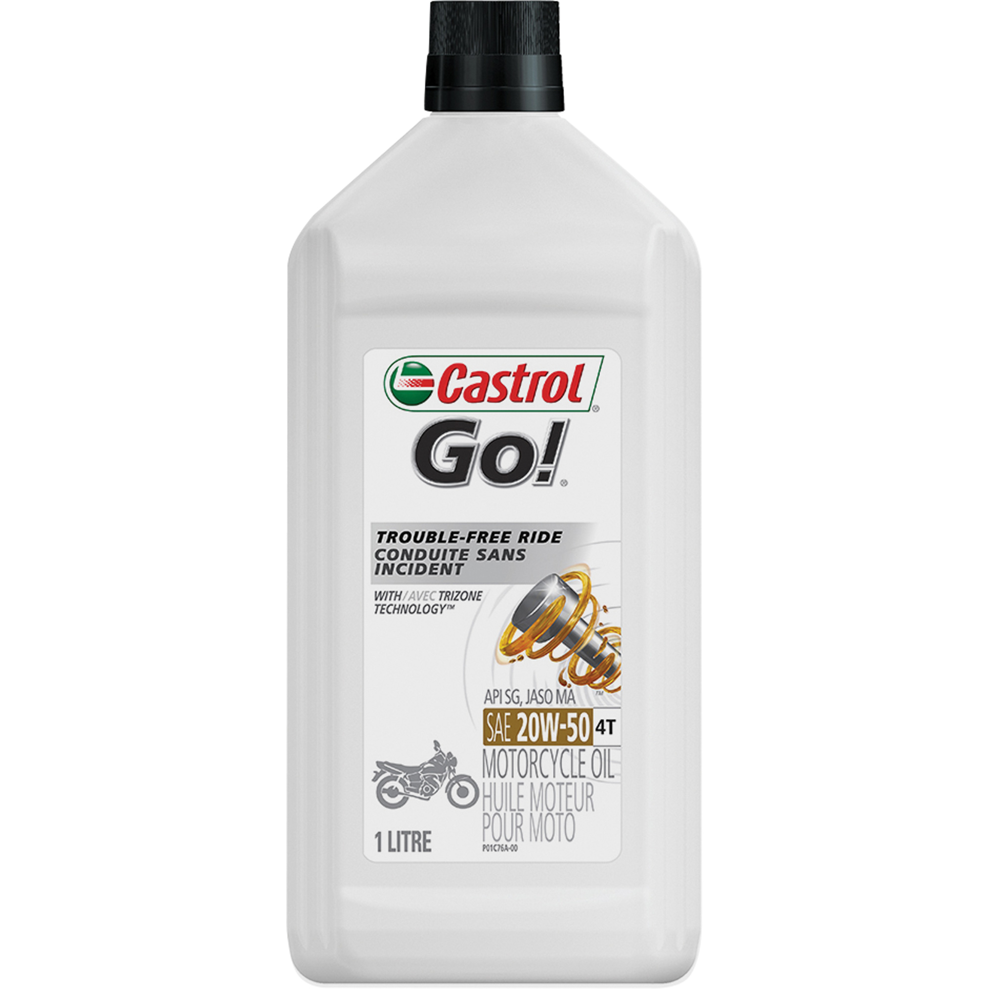 Huile pour motocyclette Grand Prix 4T 20W50, 1 L, Bouteille