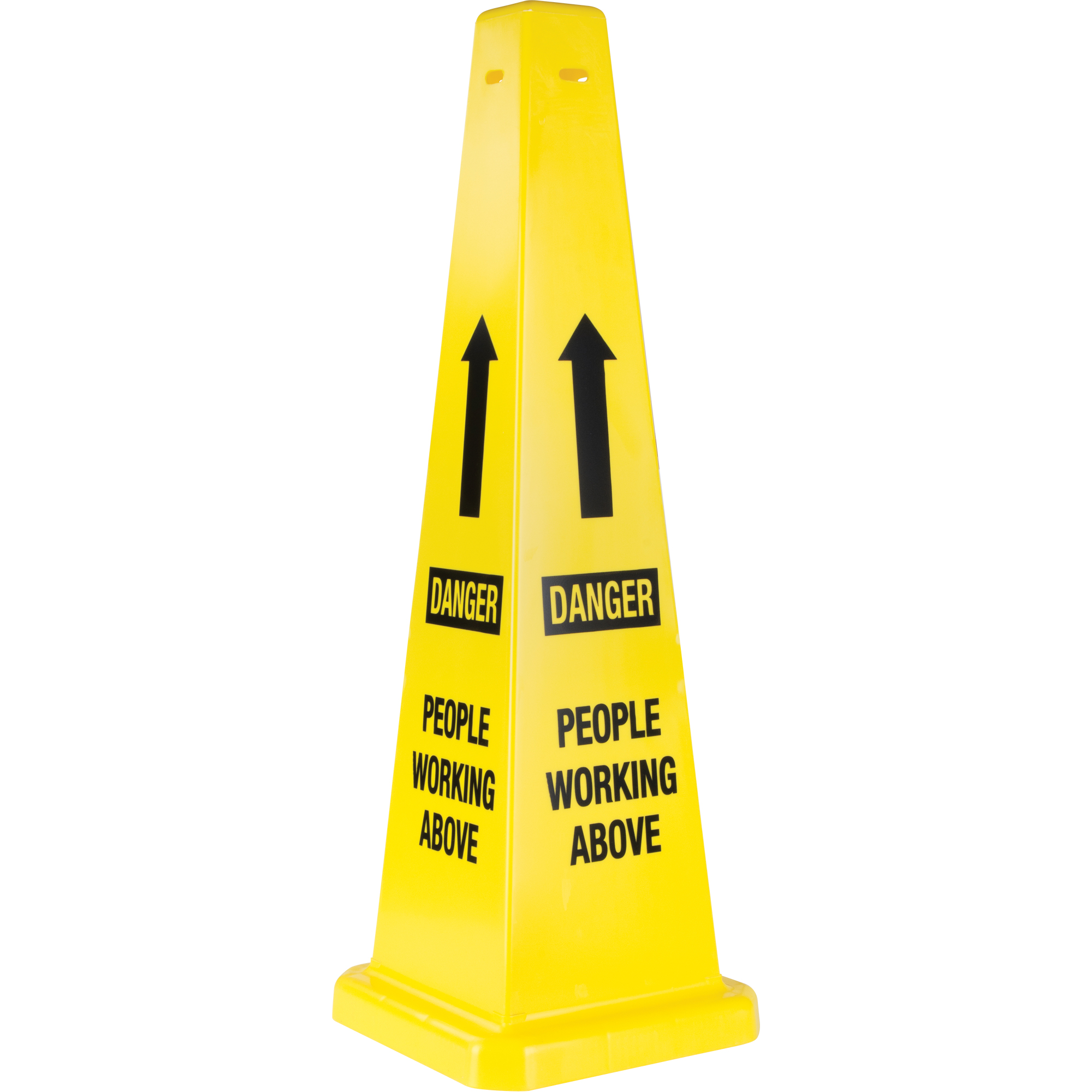 Cônes de déviation « People Working Above », Anglais avec pictogramme