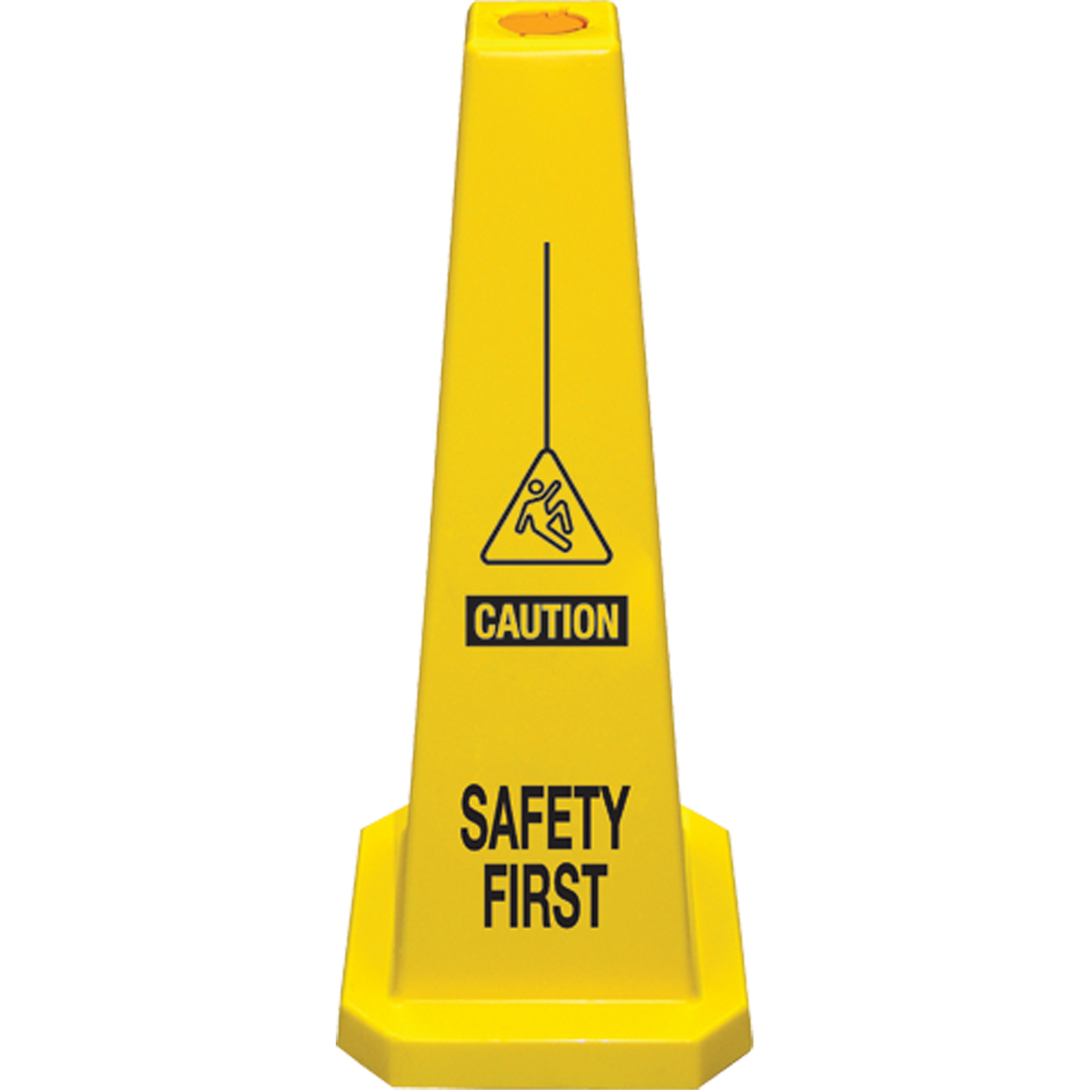 Cônes de déviation « Safety First », Anglais avec pictogramme