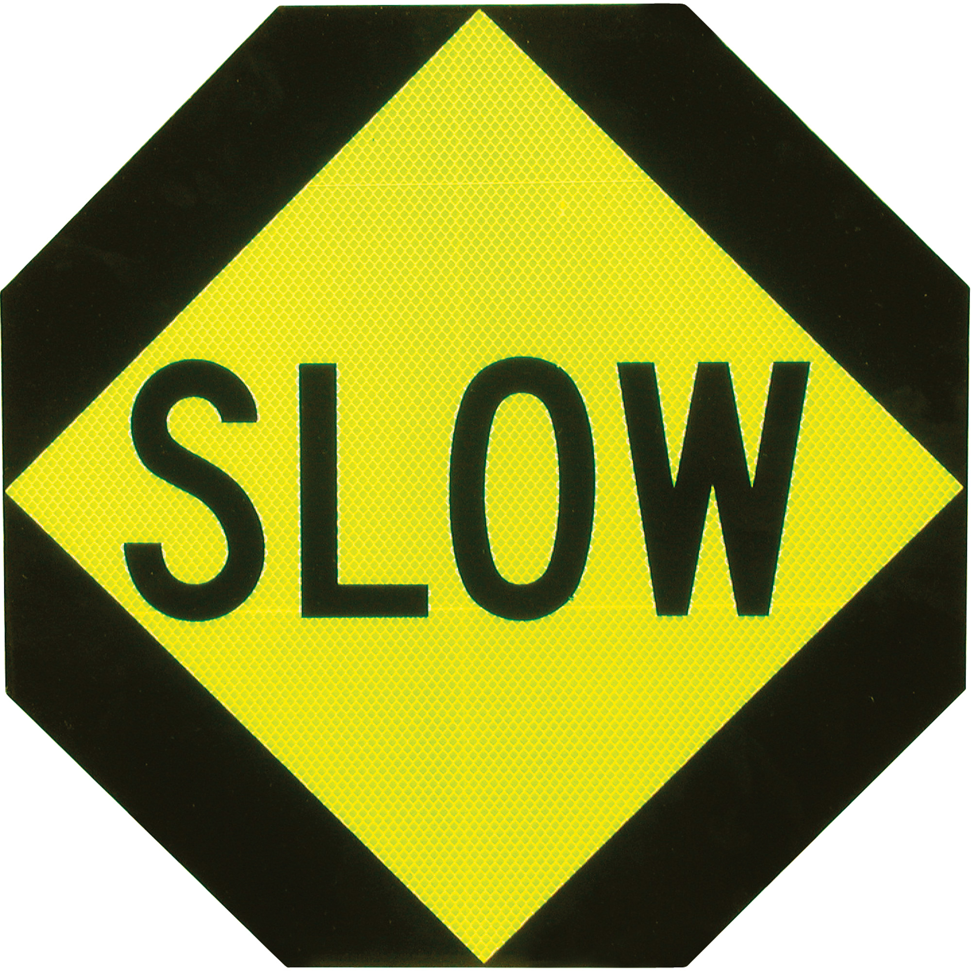 Panneau de signalisation à deux côtés « Stop/Slow », 18" x 18", Aluminium, Anglais