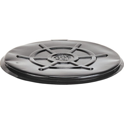 Couvercles protecteurs pour barils, Dessus fermé, Convient aux 55 gal. US (45 gal. imp.), Noir