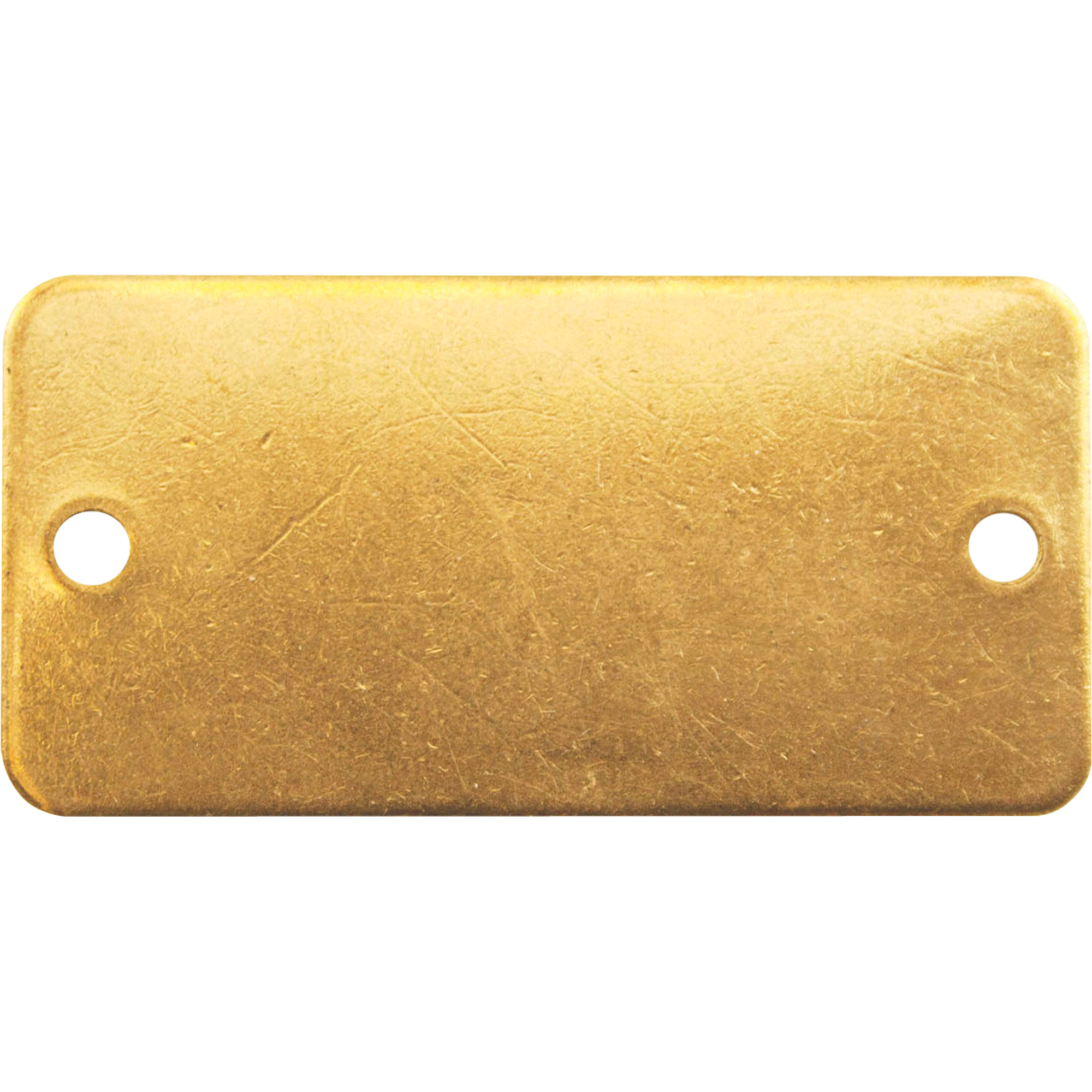 Étiquettes vierges, Laiton, 2" la x 1" h