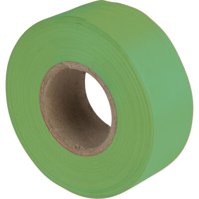 Rubans pour signalisation, 1,1875" la x 150' lo, Vert fluorescent