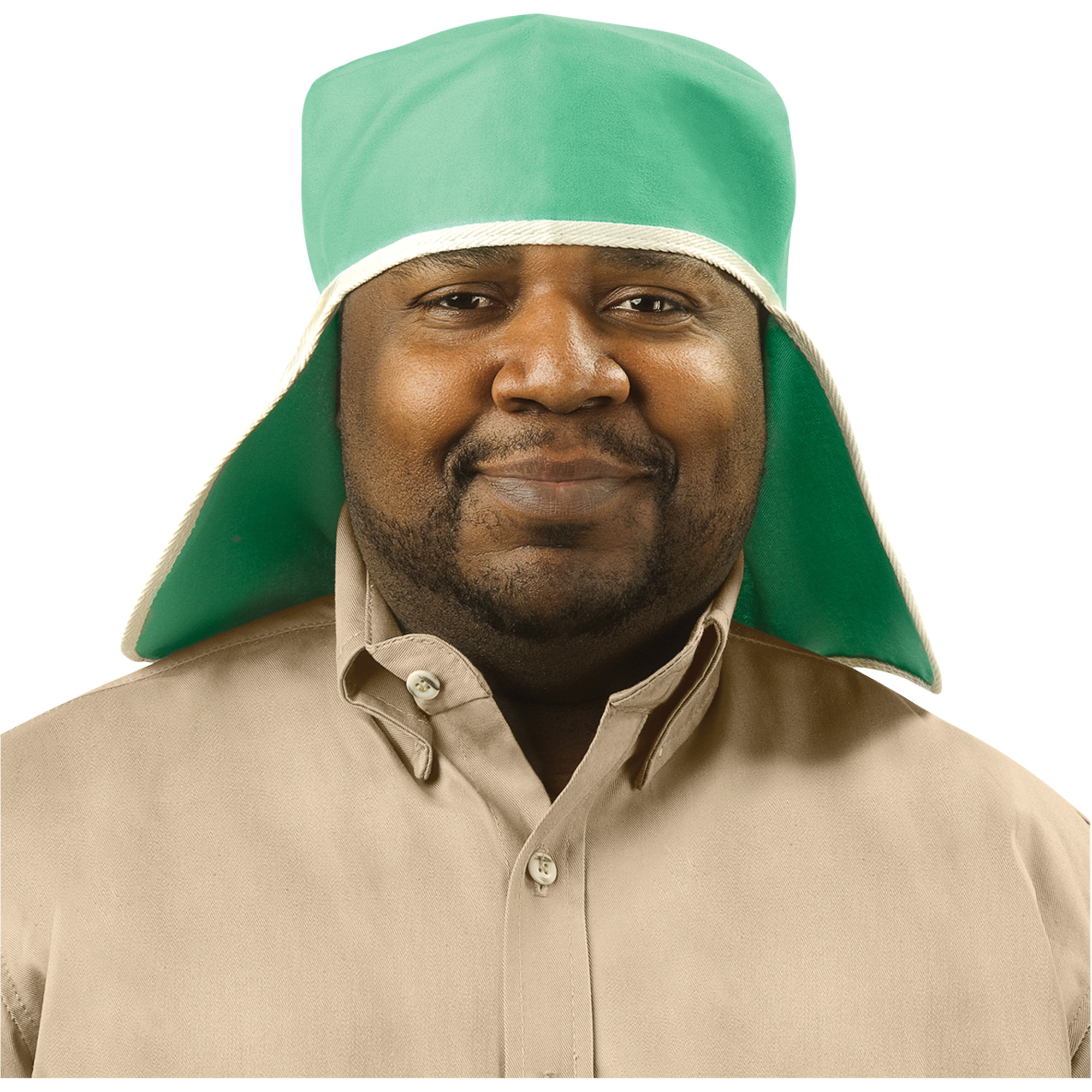Chapeau avec couvre-nuque en coton ignifugé WeldliteMC, Taille unique, Vert