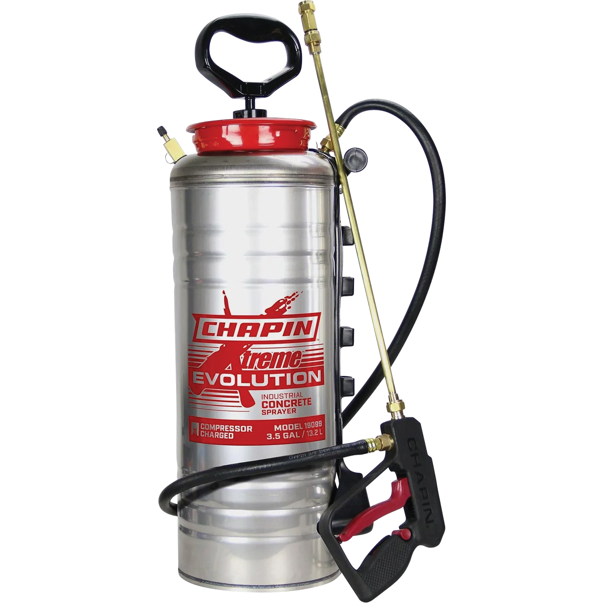 Pulvérisateur de béton à réservoir Evolution, 3,5 gal. (13,2 L), Acier inoxydable, Lance de 19"