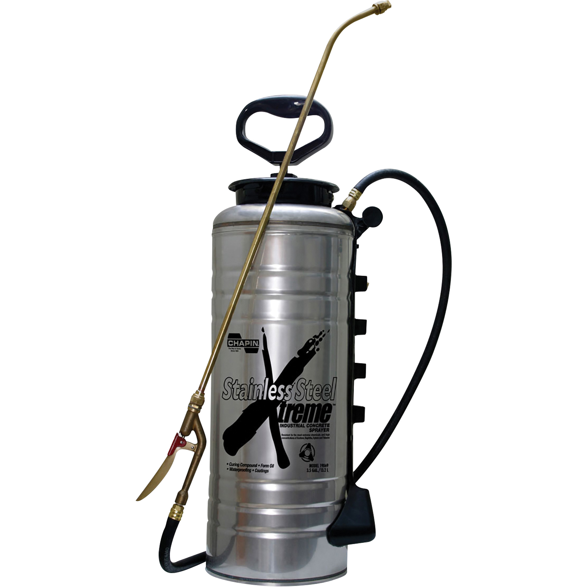 Pulvérisateur industriel Xtreme, 3,5 gal. (13,25 L), Acier inoxydable, Lance de 24"