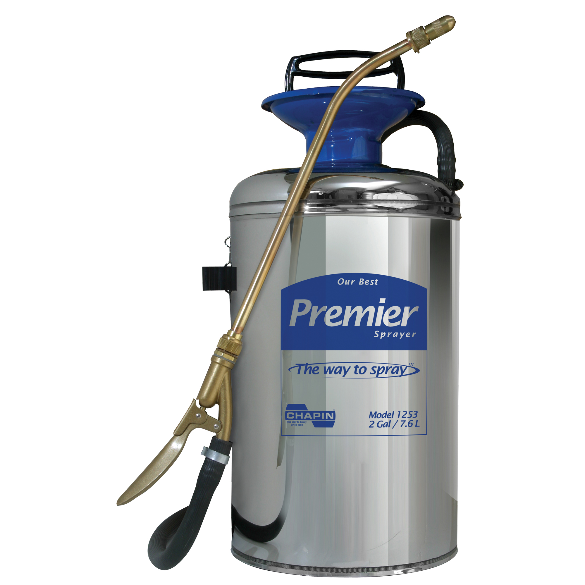 Vaporisateur professionnel série première qualité, 2 gal. (7,6 L), Acier inoxydable, Lance de 12"