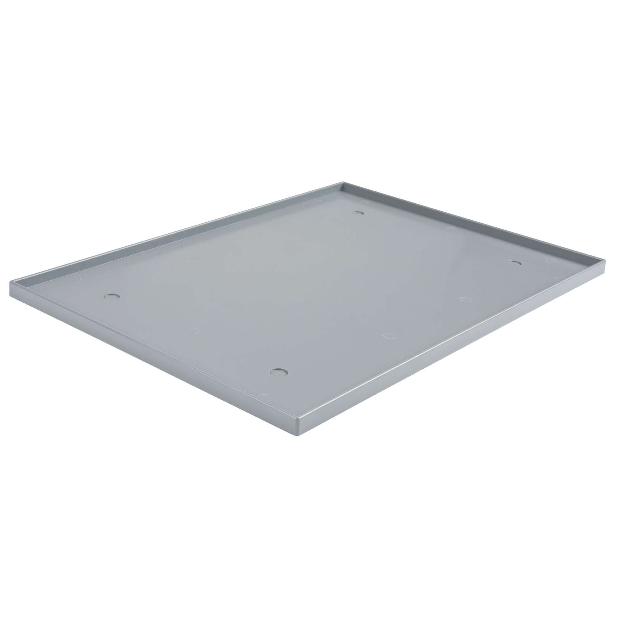 Fond de casier, Convient aux casiers 10" x 18", Gris foncé, Plastique