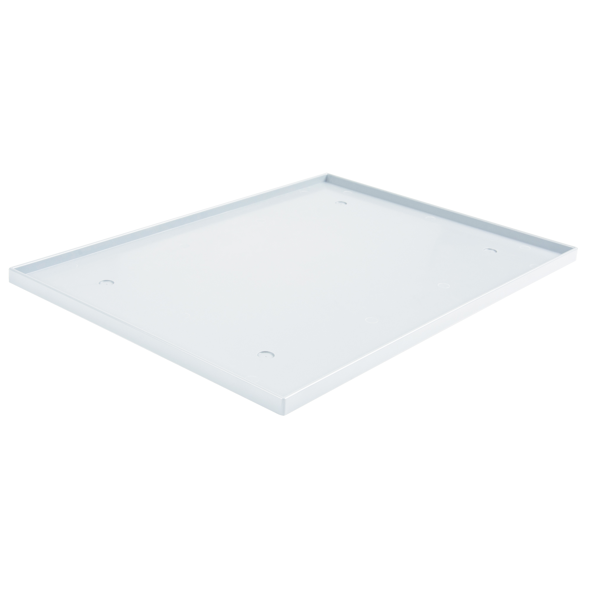 Fond de casier, Convient aux casiers 10" x 18", Gris pâle, Plastique