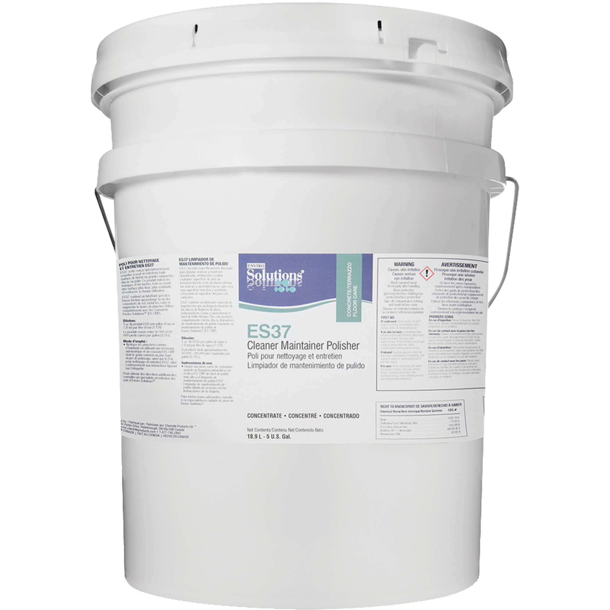 Nettoyant entreteneur polisseur ES37, 18,9 L, Seau