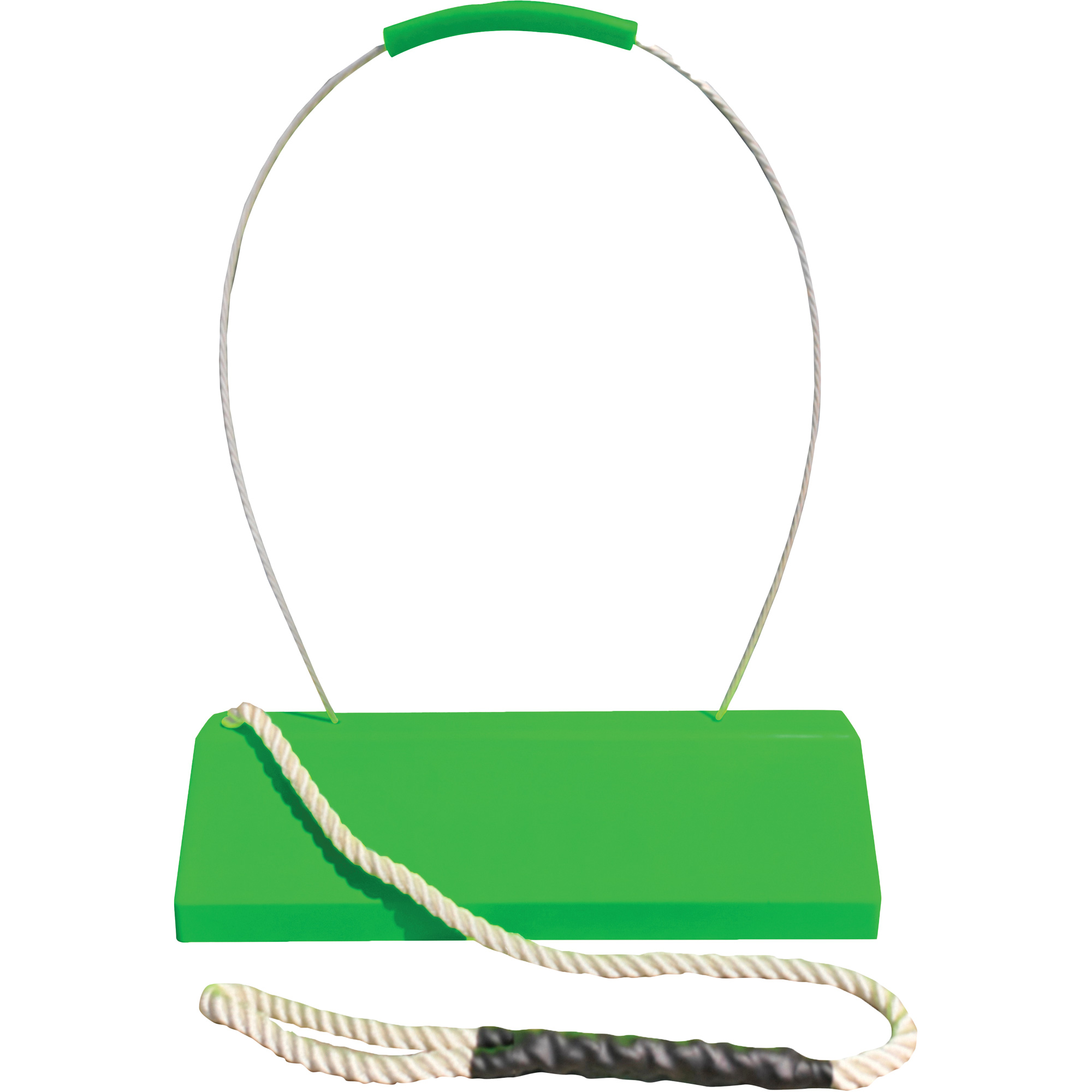 Cale de roue pour avion Checkers SafetyMC SafeRayMC avec poignée ergonomique à cordage en boucle, Uréthane, Vert fluorescent, 24" la x 8" p x 6" h
