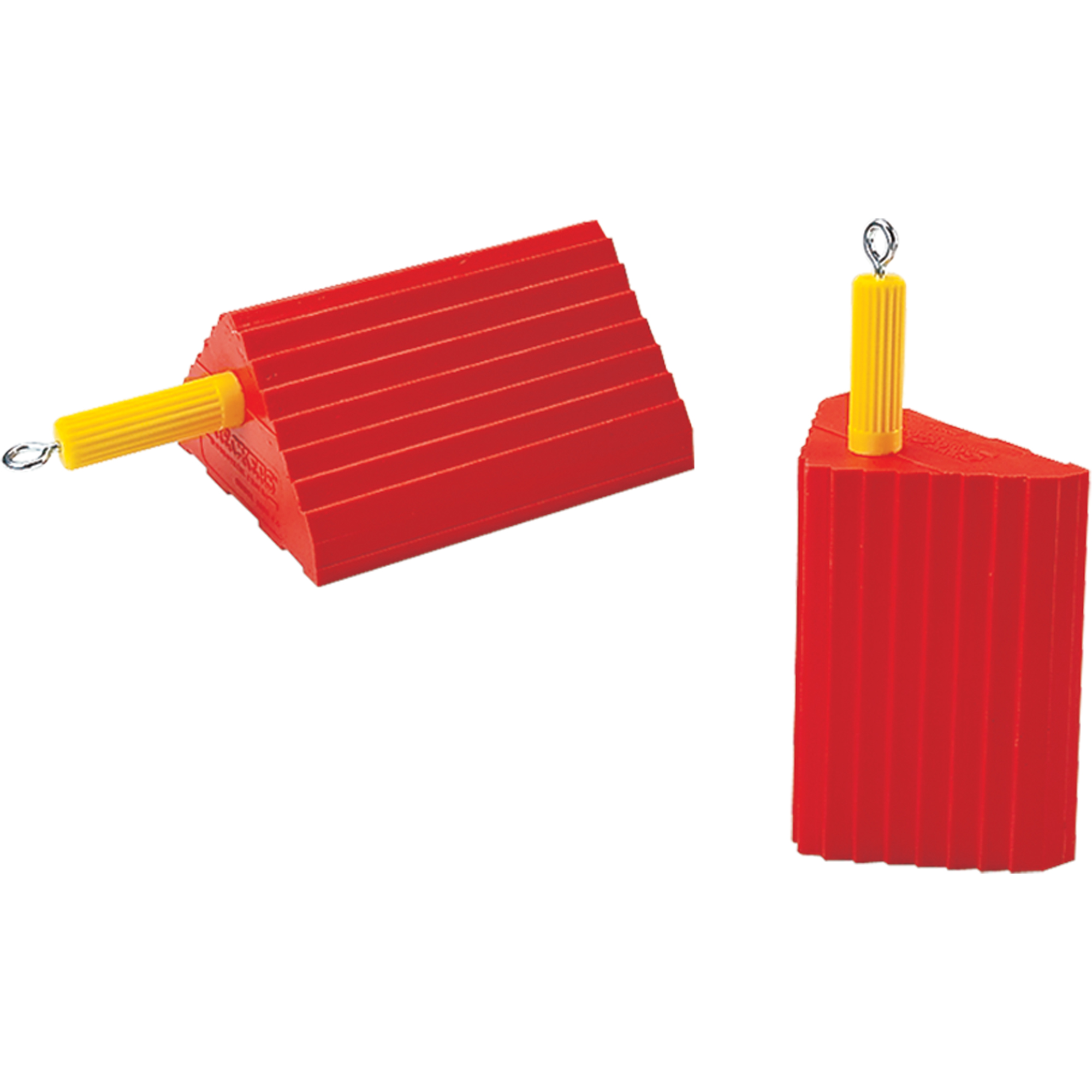 Cales-roue pour usage général, Polyuréthane, Orange, 10" la x 8-1/2" p x 5" h