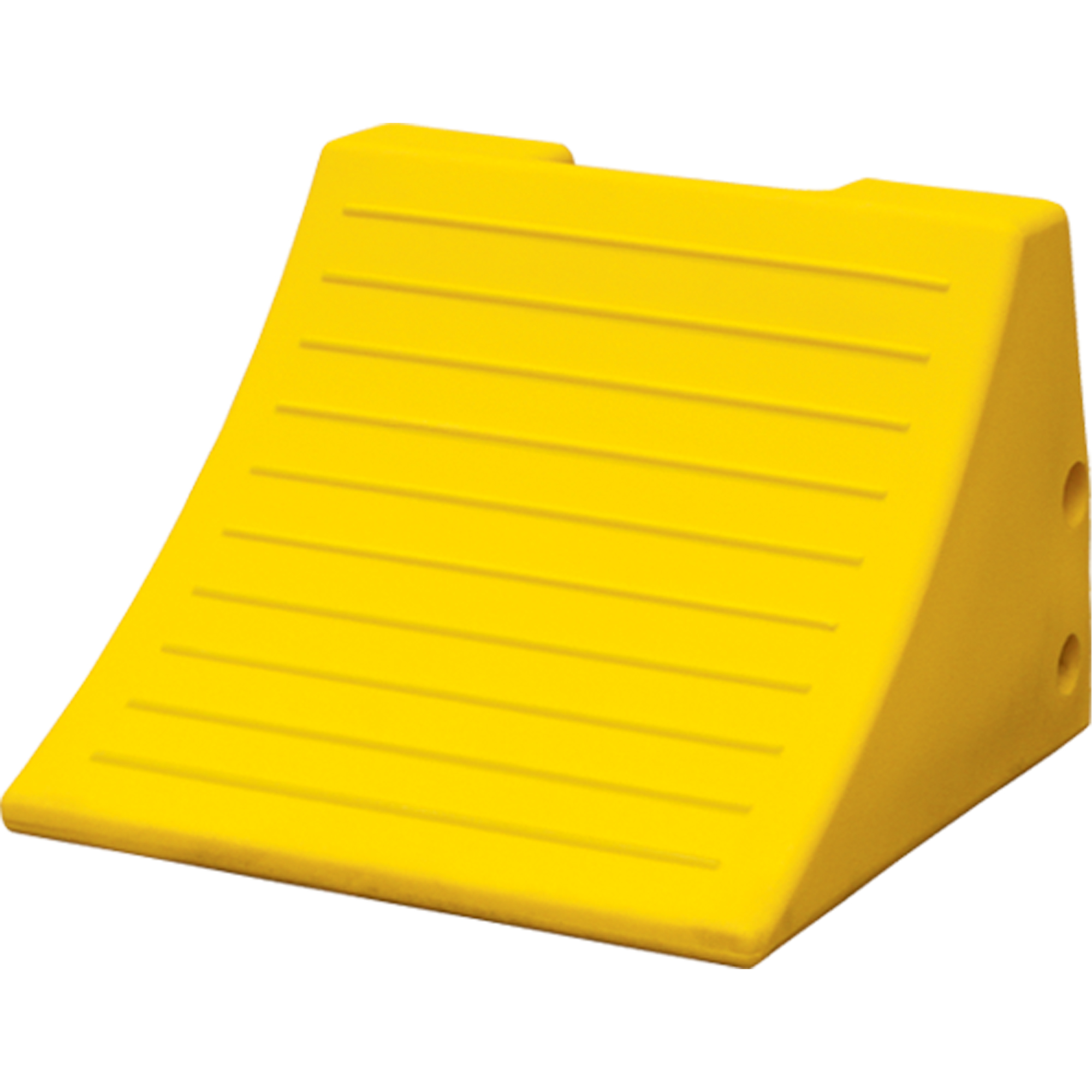 Cales-roue robustes, Polyuréthane, Jaune sécurité, 15-1/10" la x 15" p x 11" h