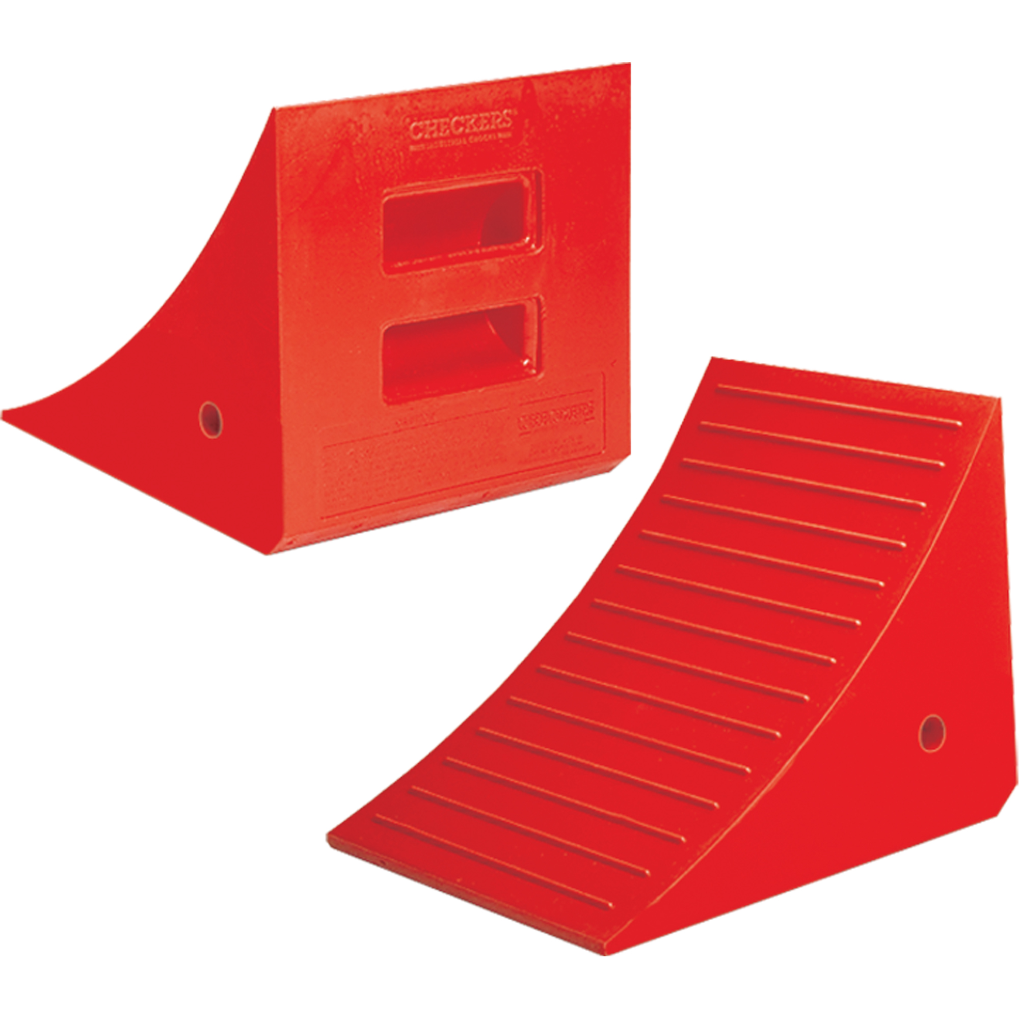 Cales-roue robustes, Polyuréthane, Orange, 14" la x 17" p x 14" h