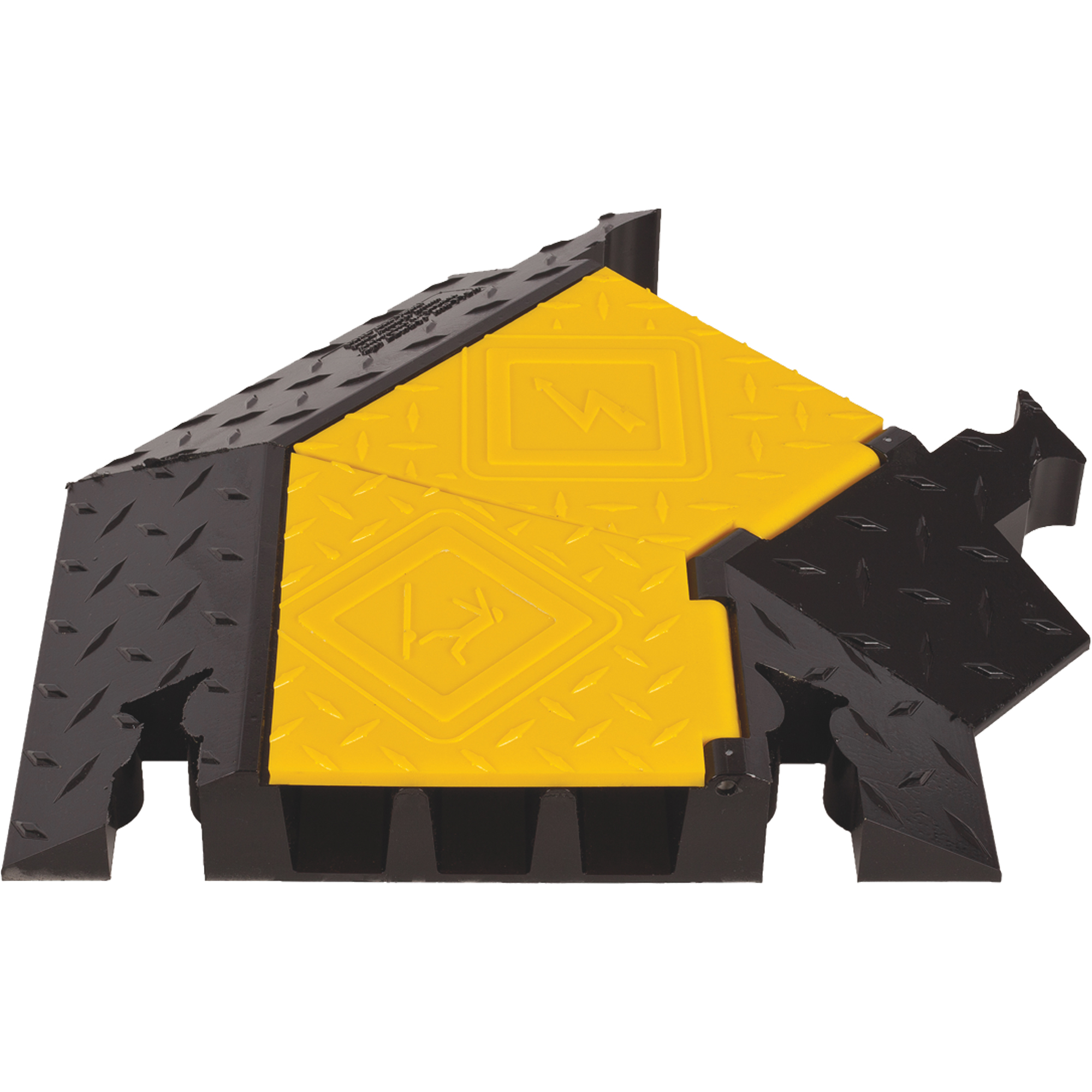 Protecteur de câble robuste à 3 canaux Yellow JacketMD, virage à droite