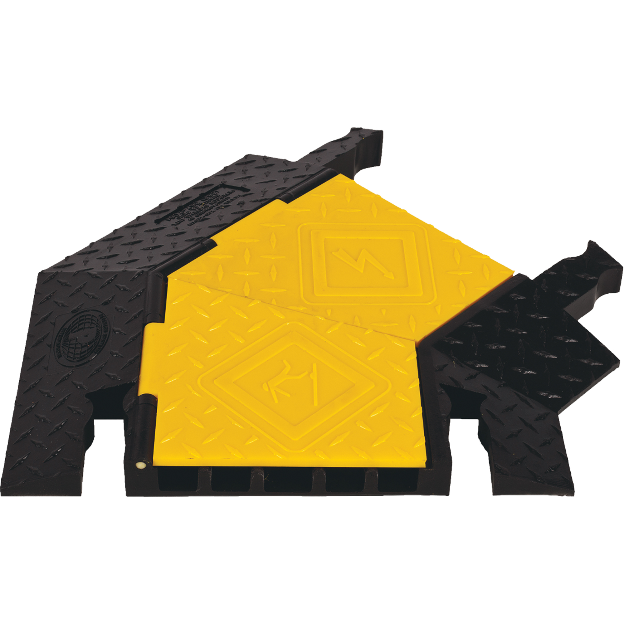 Protecteur de câble robuste à 5 canaux Yellow JacketMD, virage à droite