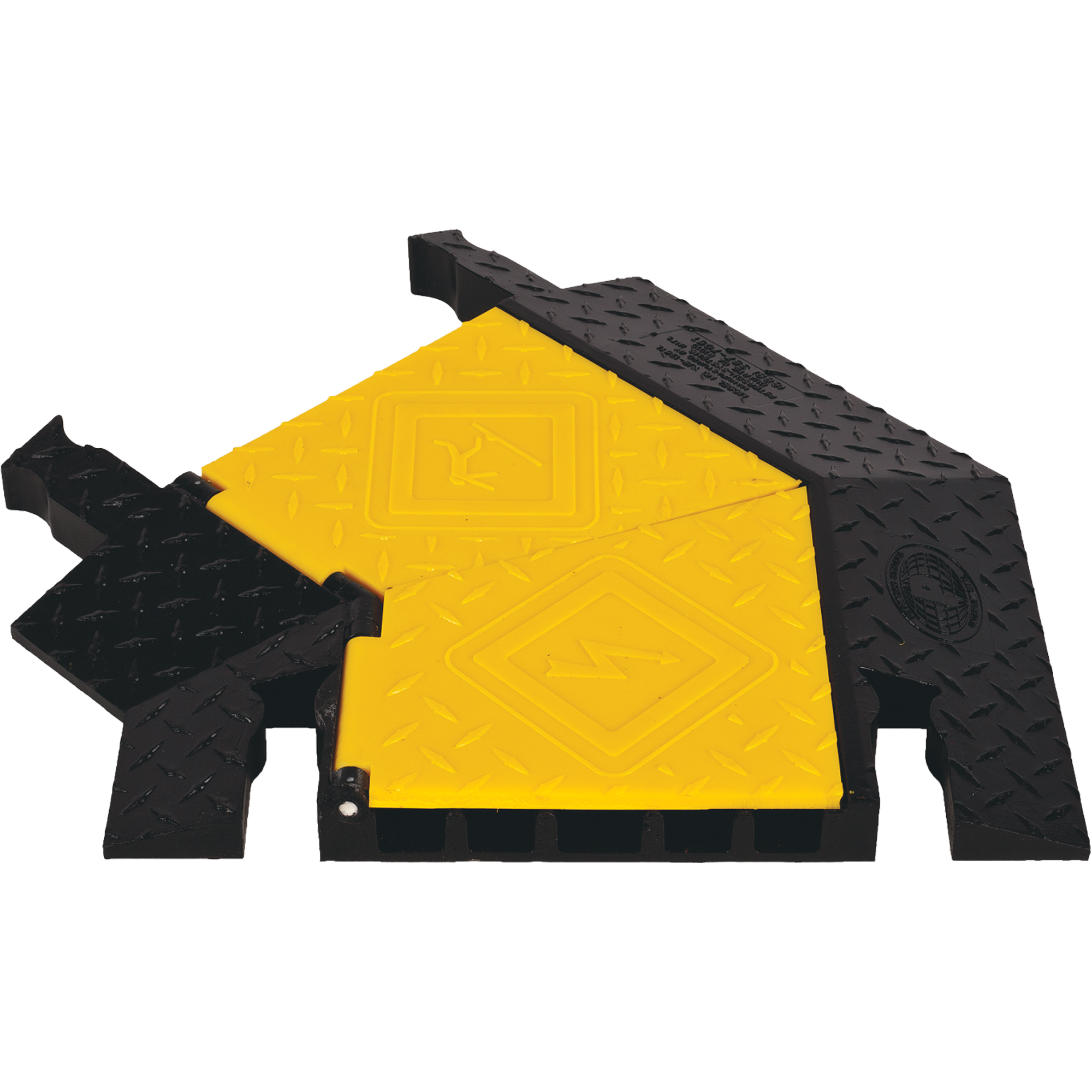 Protecteur de câble robuste à 5 canaux Yellow JacketMD, virage à gauche