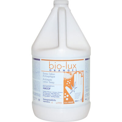 Savon liquide antimicrobien Orangel Bio-Lux , Liquide, 4 L, Parfumé