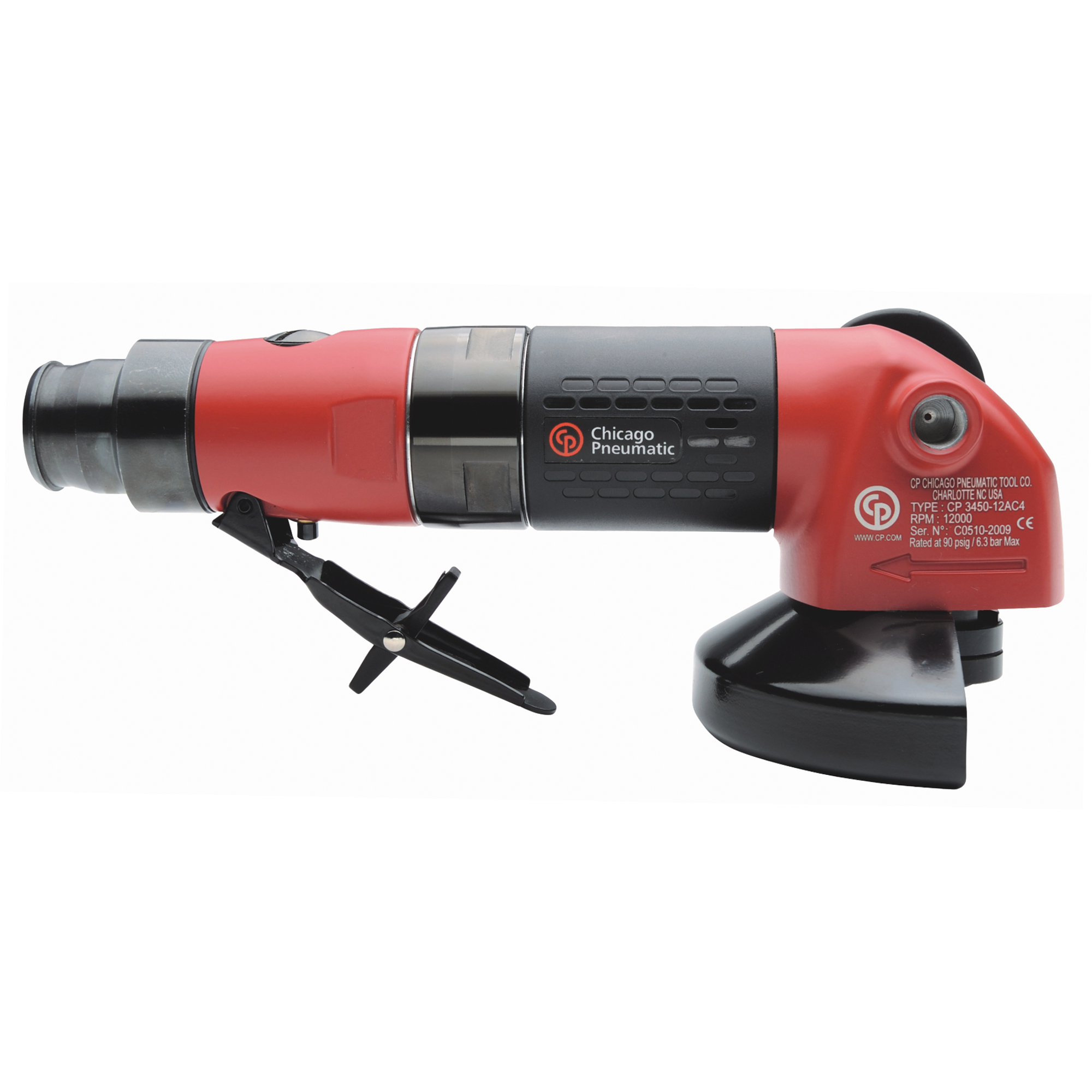 Meuleuses en angle industrielles, Roue 4", Entrée 3/8" NPT, 12 000 Tr/min
