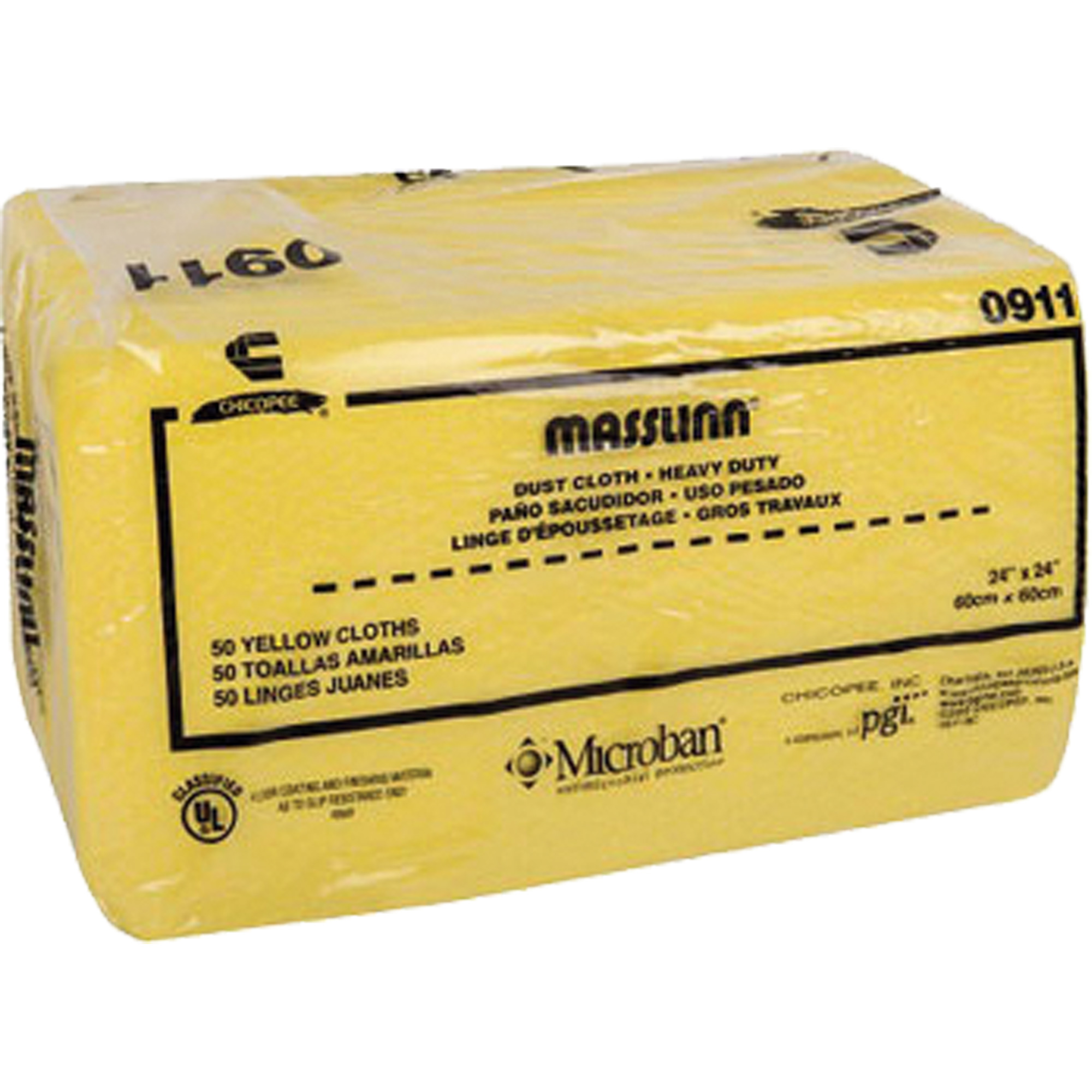 Chiffon à poussière robuste Masslin, Microfibre, Jaune